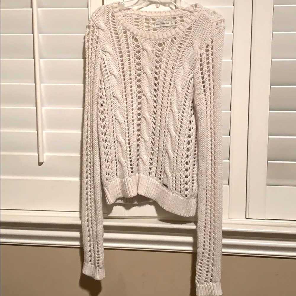 White knit sweater